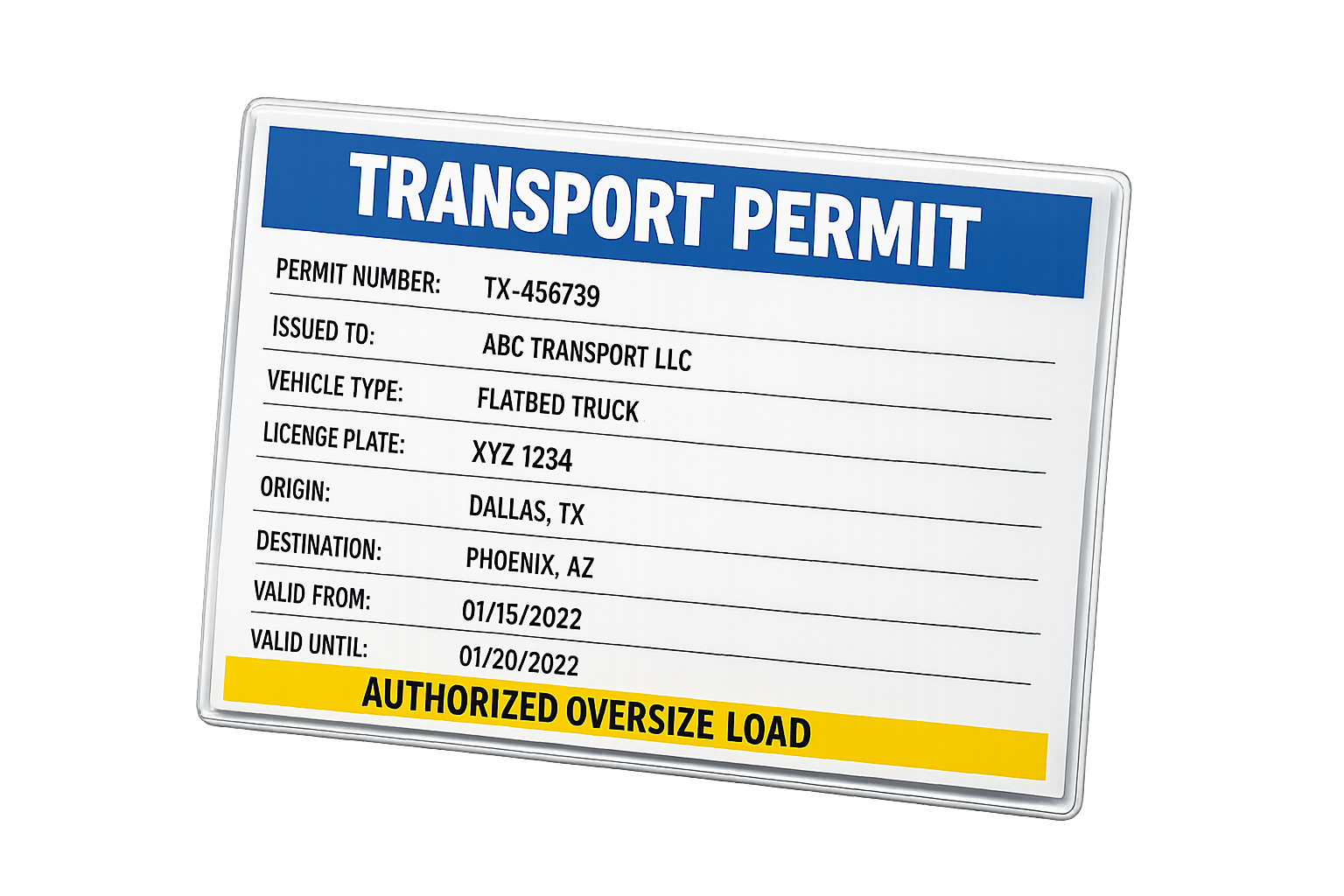 Permis de transport